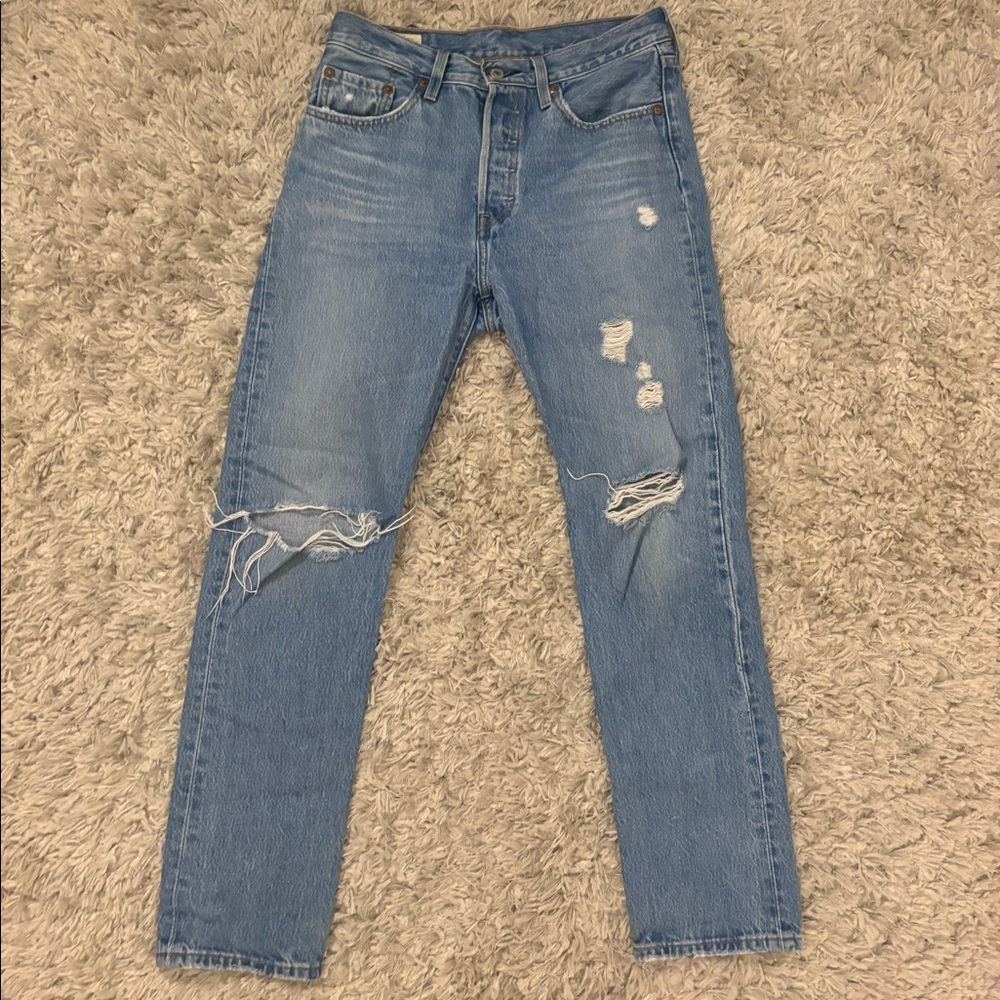 Levi 501 Distressed Jeans